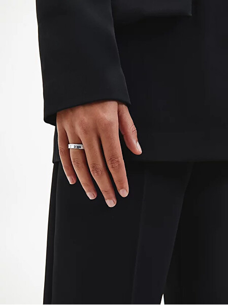Ocelový prsten s krystaly Minimal Linear 35000200