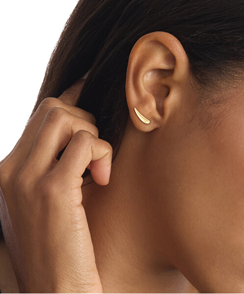 Lange Ohrringe aus vergoldetem Stahl Elongated Drops 35000345