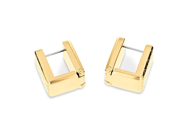 Pozlacené obdélníkové náušnice Iconic 35000890