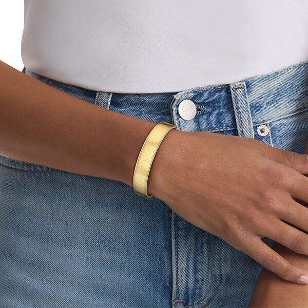 Pozlacený pevný náramek pro ženy Iconic 35000889