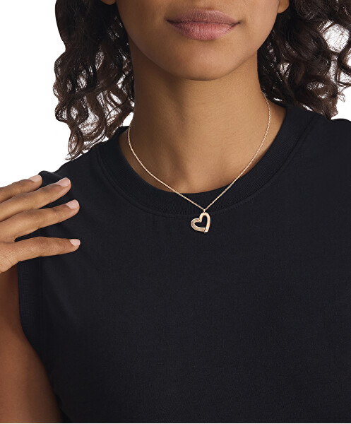 Anständige herzförmige Halskette aus Bronze Minimalist Hearts 35000386