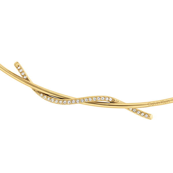 Schicke vergoldete Halskette mit Kristallen Crystallized Weave 35000511
