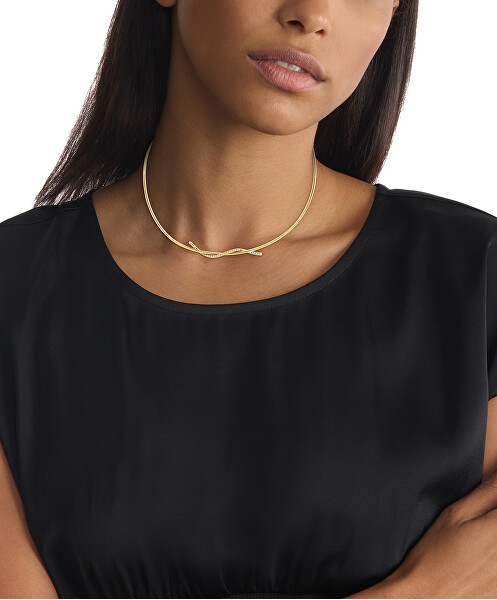 Schicke vergoldete Halskette mit Kristallen Crystallized Weave 35000511