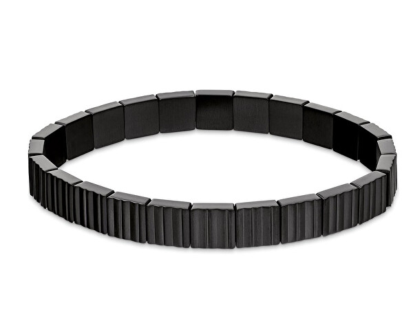 Stylový černý náramek pro muže Parallel 35100084