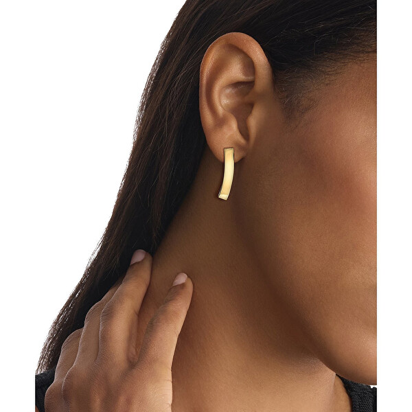 Visací pozlacené náušnice Elliptical 35000850