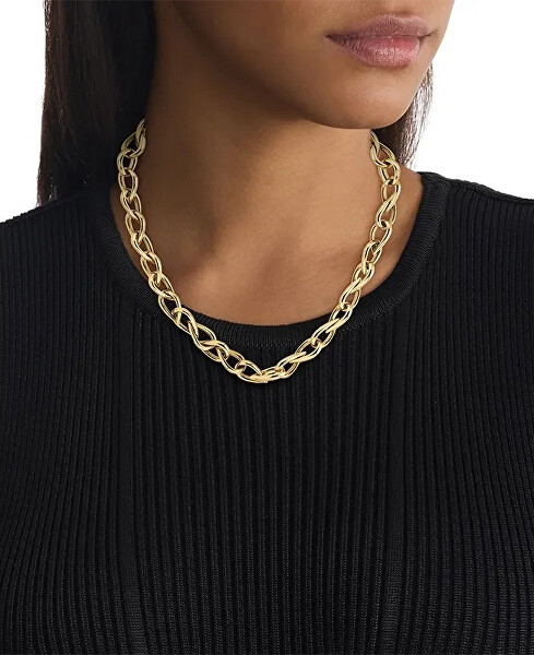 Výrazný dámský náhrdelník z oceli Sculptured Drops 35000954