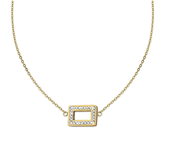 Elegantní pozlacený náhrdelník s krystaly 30525.EG