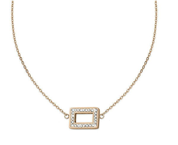 Elegantní pozlacený náhrdelník s krystaly 30525.ERG