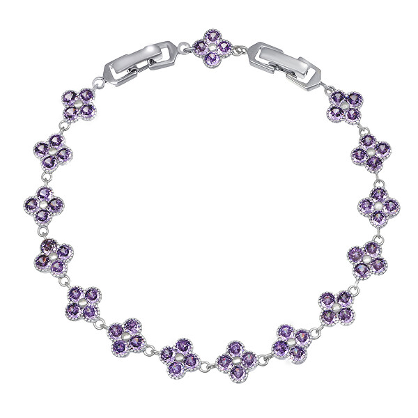 Bracciale con fiori viola 22289.VIO.R