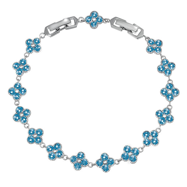 Bracciale con fiori blu 22289.AQU.R