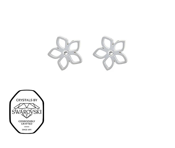 Kvetinové náušnice s kryštálom Swarovski Formentera 42429.E