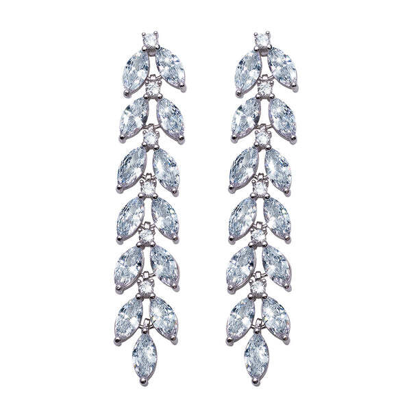 Luxuriöse lange Ohrringe mit Kristallen Luminous 42251.R