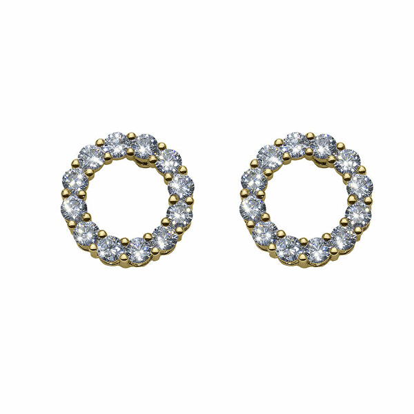 Intramontabili orecchini placcati oro con cristalli Solitare 42151.G