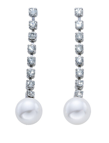 Eleganti orecchini con cristalli e perla 42112.R