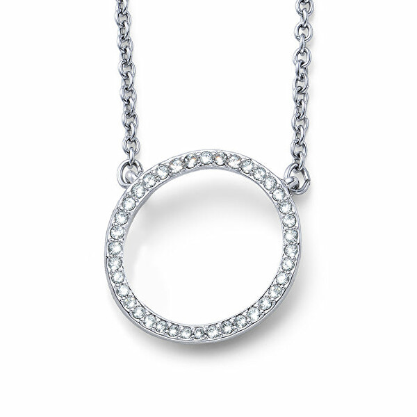 Pôvabný náhrdelník s kruhovým príveskom Circle 32146.R