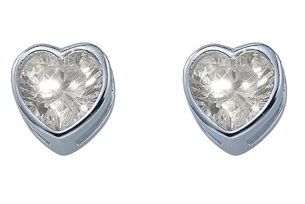 Romantikus ezüst fülbevaló kristályokkal 40527.S