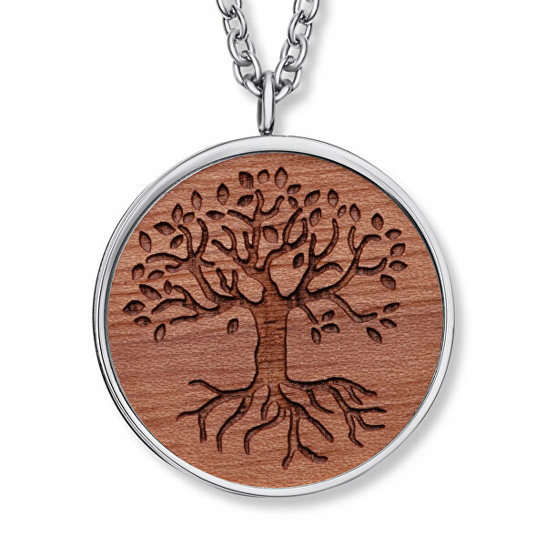 Slušivý ocelový náhrdelník Strom života 30436.W2.E.03