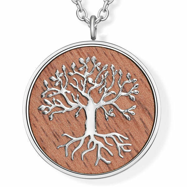 Slušivý ocelový náhrdelník Strom života 30439.W2.E.03