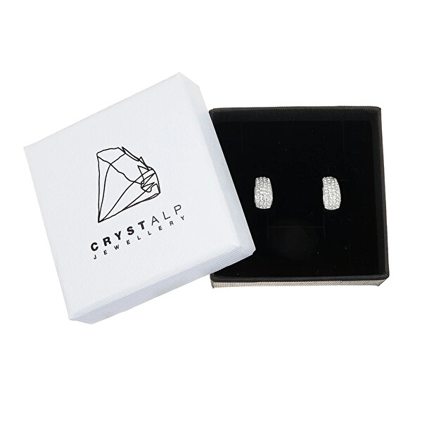 Blyštivé náušnice se Swarovski krystaly Secret 42408.E