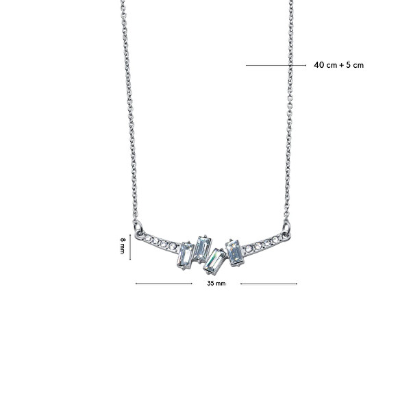Elegáns nyaklánc kristályokkal Impress 32216.R