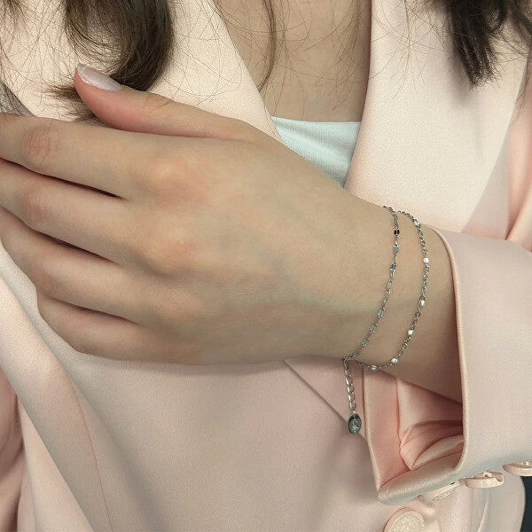 Stylový dvojitý náramek z oceli Vibe 22241.E