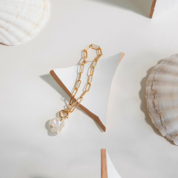 Pôvabný náramok s pravou perlou Sea Chunky