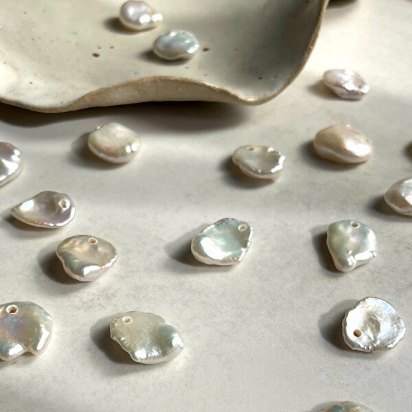 Pôvabný pozlátený náramok s pravou perlou Sea Chunky