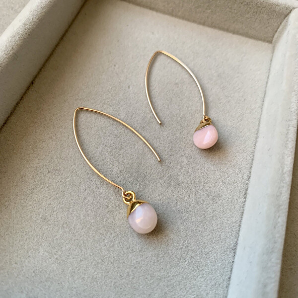 Orecchini in argento con opale rosa