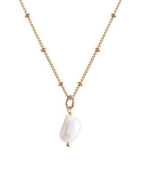 Nežný pozlátený náhrdelník s pravou perlou Sea