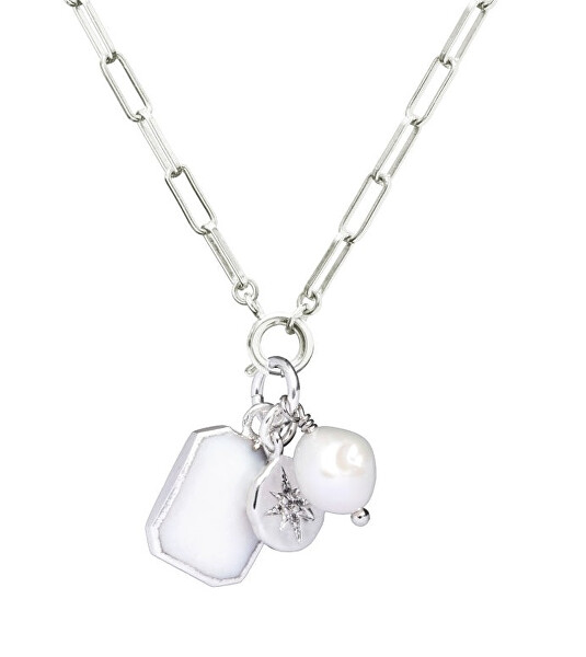 Pôvabný náhrdelník s pravou perlou Chunky