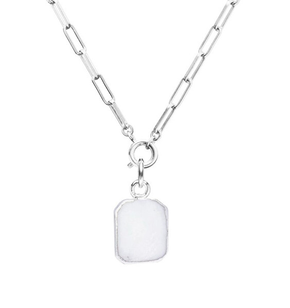 Štýlový náhrdelník s perleťou Chunky