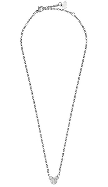 Pôvabný oceľový náhrdelník Mickey Mouse N600628L-157 (retiazka, prívesok)