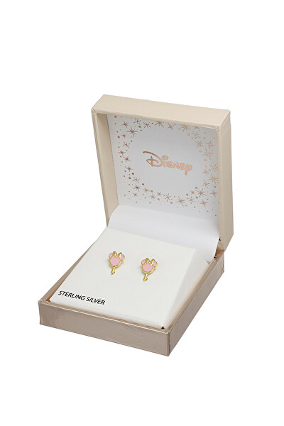 Schicke vergoldete Ohrringe Minnie Mouse ES00092YNKL.CS