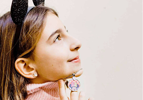 Slušivý dívčí náhrdelník Minnie Mouse NH00544RL-16