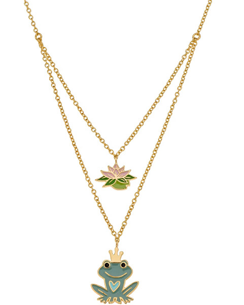 Dvojitý pozlátený náhrdelník Žabí princ NS00047YZCL-157.CS