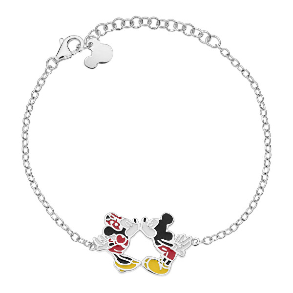 Gyönyörű ezüst karkötő Mickey and Minnie Mouse BS00044SL-55.CS