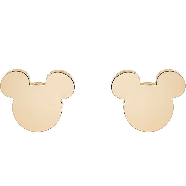 Minimalistické pozlacené náušnice Mickey Mouse E600179YL-B.CS