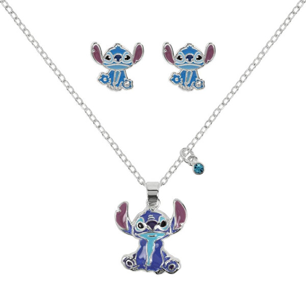 Roztomilá sada šperků Lilo & Stitch SF00783SL.PH (náhrdelník, náušnice)