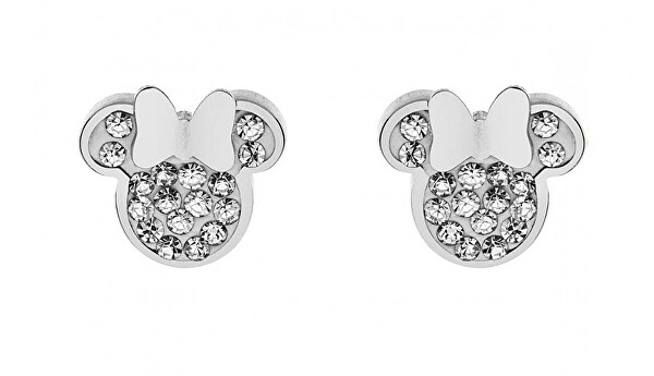 Incantevoli orecchini a bottone in acciaio di Mickey and Minnie Mouse E600177RWL-B.CS