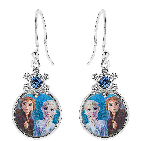 Pôvabné visiace náušnice Anna a Elsa Frozen ES00018SRML.CS