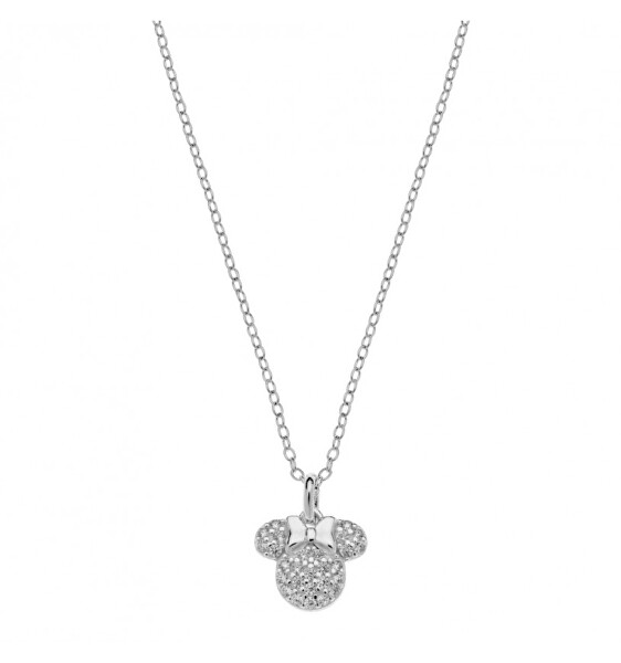 Pôvabný strieborný náhrdelník Minnie Mouse NS00033SZWL-157.CS (retiazka, prívesok)
