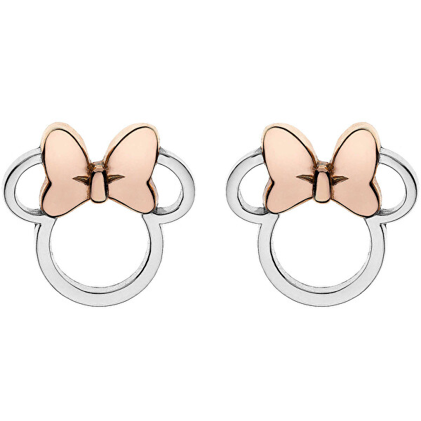 Eleganti orecchini in argento bicolore Minnie Mouse E901880TL