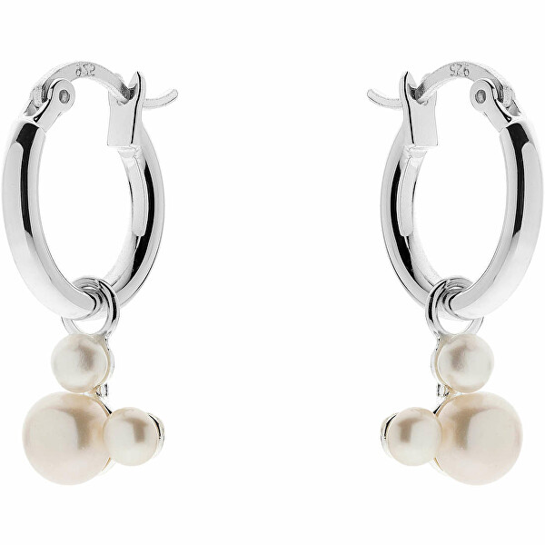 Eleganti cerchi in argento con perle ES00034SMAL.CS