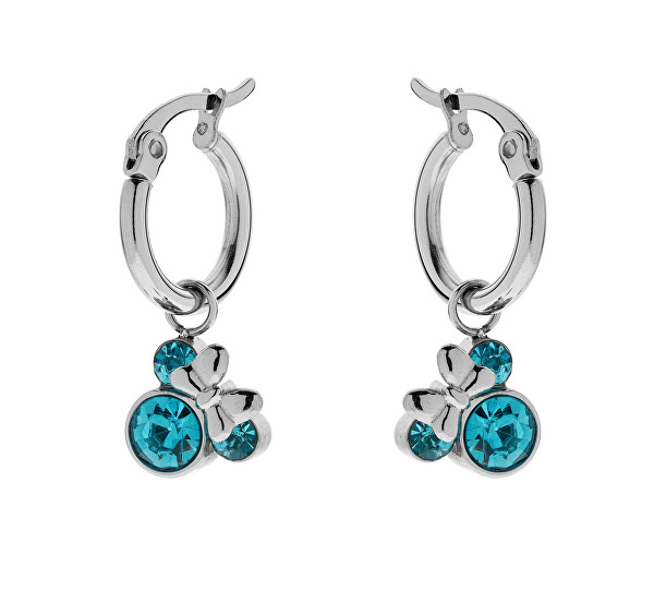 Eleganti orecchini a cerchio in argento con zirconi E600182RQL-B.CS