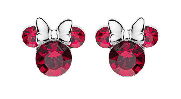 Csillogó ezüst bedugós fülbevaló Minnie Mouse ES00028SJUYL.CS