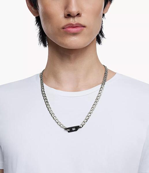 Nepřehlédnutelný ocelový náhrdelník D Logo DX1636931