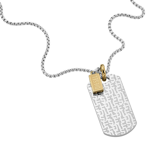 Módny oceľový pánsky náhrdelník s príveskom DDX1431931