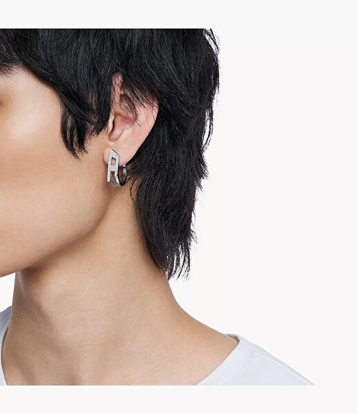 Třpytivá single náušnice z oceli DX1628040