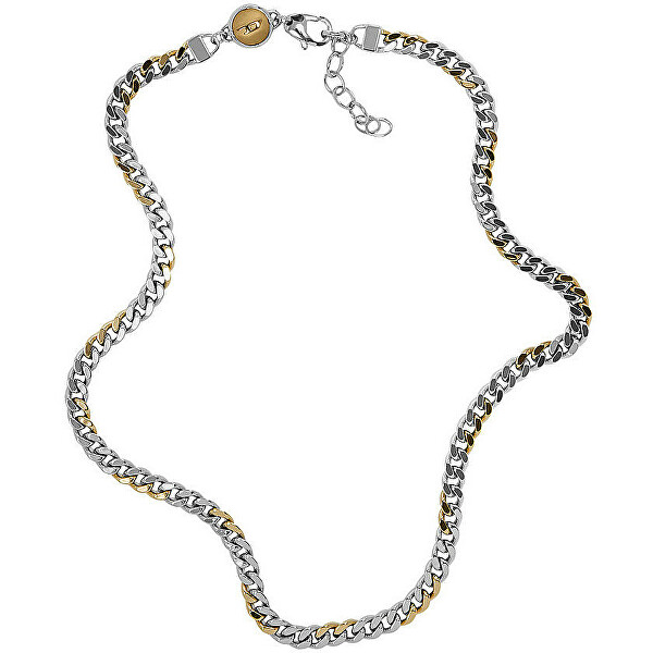 Nadčasový ocelový bicolor náhrdelník DX1355931