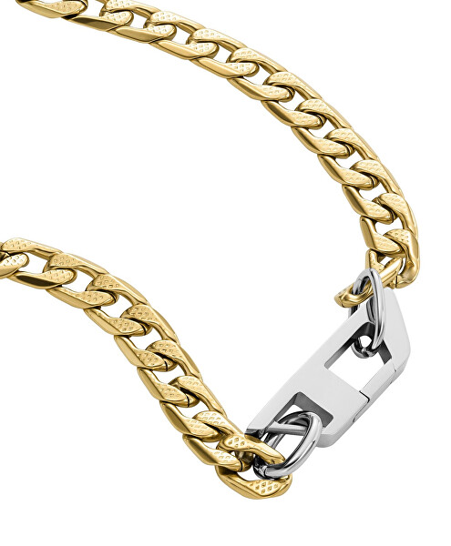 Nadčasový pozlacený bicolor náhrdelník DX1438931